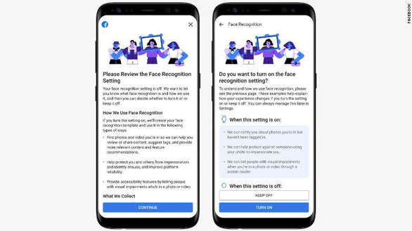 Facebook tắt tính năng tự động nhận diện gắn nhãn người dùng