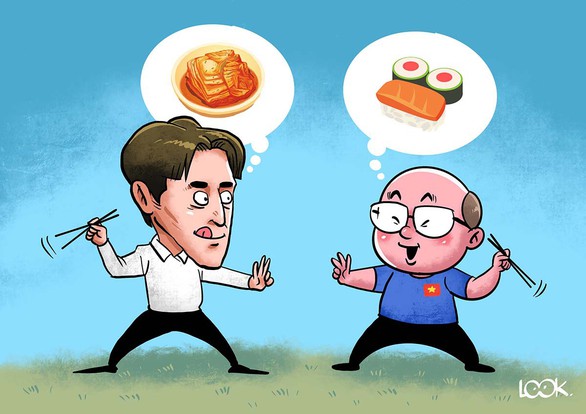 Park Hang Seo - Akira Nishino: Kim chi hay sushi ngon hơn? - Ảnh 1. Park Hang Seo - Akira Nishino: Kim chi hay sushi ngon hơn? - Ảnh 1.