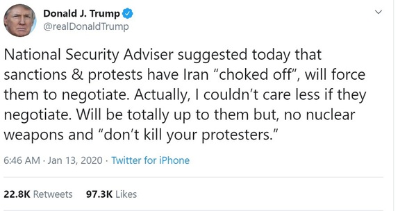 Ông Trump: Không quan tâm Iran có đàm phán không - Ảnh 2. Ông Trump: Không quan tâm Iran có đàm phán không - Ảnh 2.