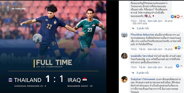 Cổ động viên Thái: Hòa mà cảm giác như vô địch World Cup vậy - Ảnh 1. Cổ động viên Thái: Hòa mà cảm giác như vô địch World Cup vậy - Ảnh 1.