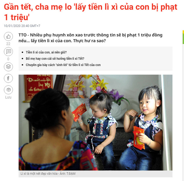 Tiền lì xì và bài học về cách xài tiền - Ảnh 1.