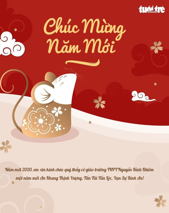 Cùng Tuổi Trẻ Online tạo thiệp chúc tết thầy cô năm mới 2020 - Ảnh 2. Cùng Tuổi Trẻ Online tạo thiệp chúc tết thầy cô năm mới 2020 - Ảnh 2.