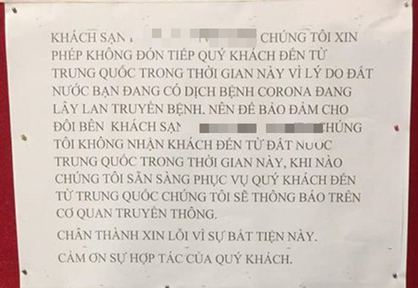 Tranh cãi quanh chuyện khách sạn Đà Nẵng từ chối phục vụ khách Trung Quốc - Ảnh 1. Tranh cãi quanh chuyện khách sạn Đà Nẵng từ chối phục vụ khách Trung Quốc - Ảnh 1.