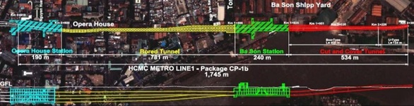 Metro số 1 Bến Thành - Suối Tiên sắp hoàn thiện ga Nhà hát TP - Ảnh 1. Metro số 1 Bến Thành - Suối Tiên sắp hoàn thiện ga Nhà hát TP - Ảnh 1.