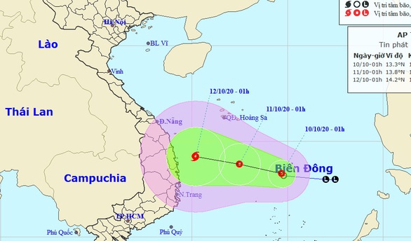 Áp thấp nhiệt đới cách Song Tử Tây hơn 200km, từ Quảng Trị đến Quảng Ngãi mưa to đến rất to - Ảnh 1. Áp thấp nhiệt đới cách Song Tử Tây hơn 200km, từ Quảng Trị đến Quảng Ngãi mưa to đến rất to - Ảnh 1.