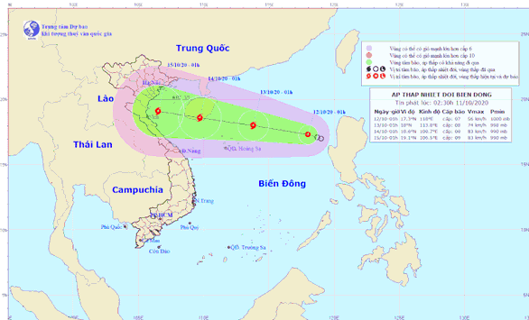 The low tropical pressure is directed towards the Central region, the possibility of becoming a storm - Photo 1.