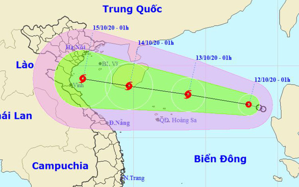 Áp thấp nhiệt đới hướng vào miền Trung, khả năng mạnh lên thành bão - Ảnh 1.