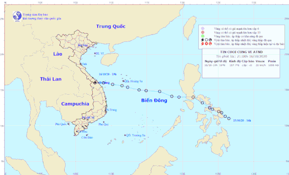 Tin cuối cùng về áp thấp nhiệt đới tối 16-10, nhưng mưa tiếp tục - Ảnh 1.