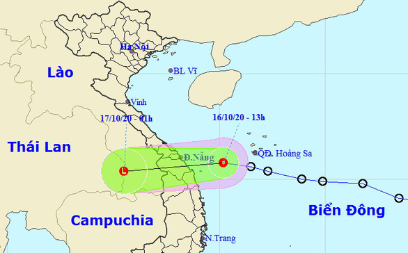 Áp thấp nhiệt đới cách Đà Nẵng - Bình Định 160km, đất liền gió giật cấp 7 - Ảnh 1.