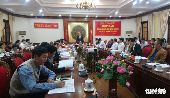 Đại hội Đảng bộ tỉnh Thanh Hóa rút ngắn 1 ngày, sẽ bầu 3 phó bí thư - Ảnh 1.
