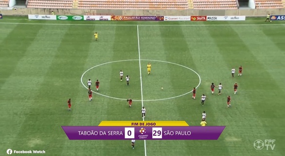 Đội nữ Sao Paulo thắng Taboao da Serra với tỉ số kỉ lục 29-0 ! - Ảnh 1. Đội nữ Sao Paulo thắng Taboao da Serra với tỉ số kỉ lục 29-0 ! - Ảnh 1.