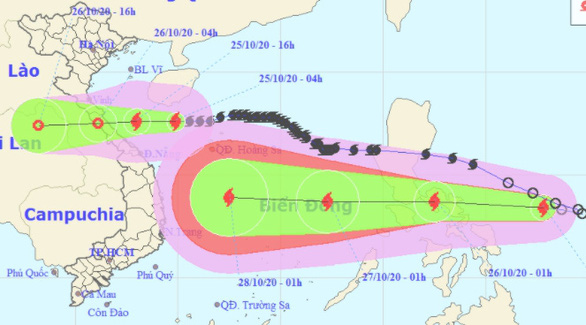 NÓNG: Tâm bão cách đất liền Hà Tĩnh đến Quảng Trị 330km, sóng biển cao 2-4m - Ảnh 1.