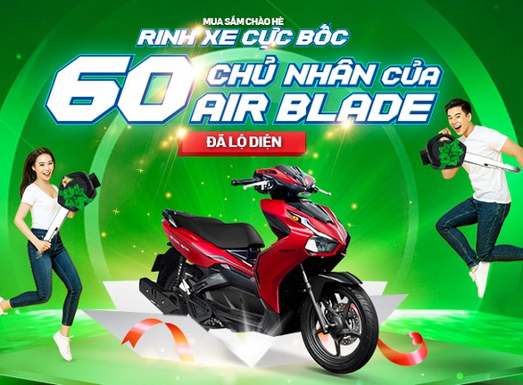60 khách hàng thắng giải thưởng Mua sắm chào hè, rinh xe cực bốc - Ảnh 1. 60 khách hàng thắng giải thưởng Mua sắm chào hè, rinh xe cực bốc - Ảnh 1.