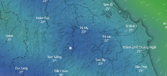 Mưa tiếp tục ở Nam Trà My, Thừa Thiên - Huế đến Quảng Ngãi mưa lớn - Ảnh 1.