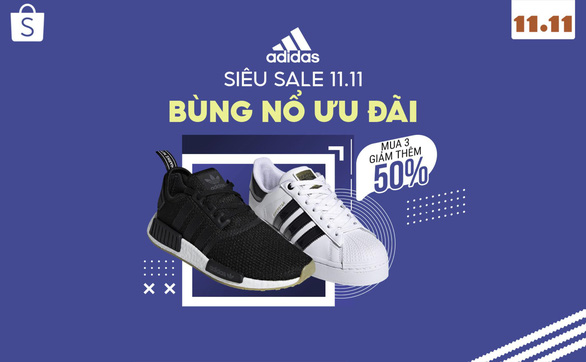 Adidas tiếp tục chuỗi ưu đãi: mua 3 giảm thêm 50% - Ảnh 1. Adidas tiếp tục chuỗi ưu đãi: mua 3 giảm thêm 50% - Ảnh 1.