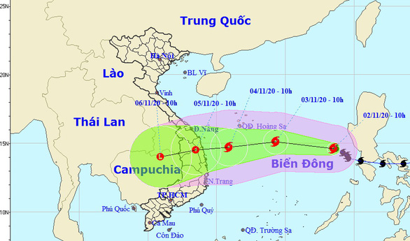 Bão số 10 mạnh cấp 7-8 khi vào Phú Yên - Đà Nẵng, tiếp tục gây mưa lớn ở miền Trung - Ảnh 1.