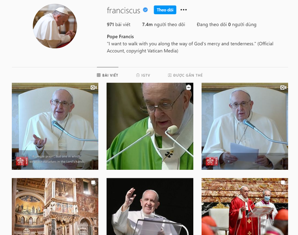 Vatican điều tra vụ tài khoản Instagram Đức Giáo hoàng like ảnh người mẫu - Ảnh 1.