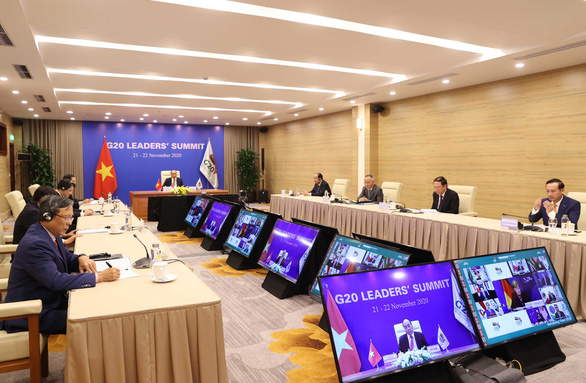 Thủ tướng Nguyễn Xuân Phúc kêu gọi các nước đoàn kết vượt qua COVID-19 tại G20 - Ảnh 2.