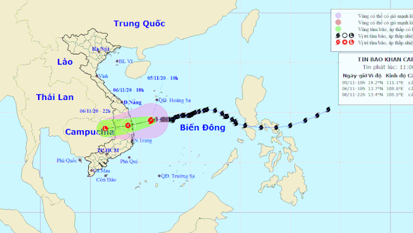 Bão số 10 sẽ suy yếu thành áp thấp nhiệt đới khi vào gần bờ - Ảnh 2.