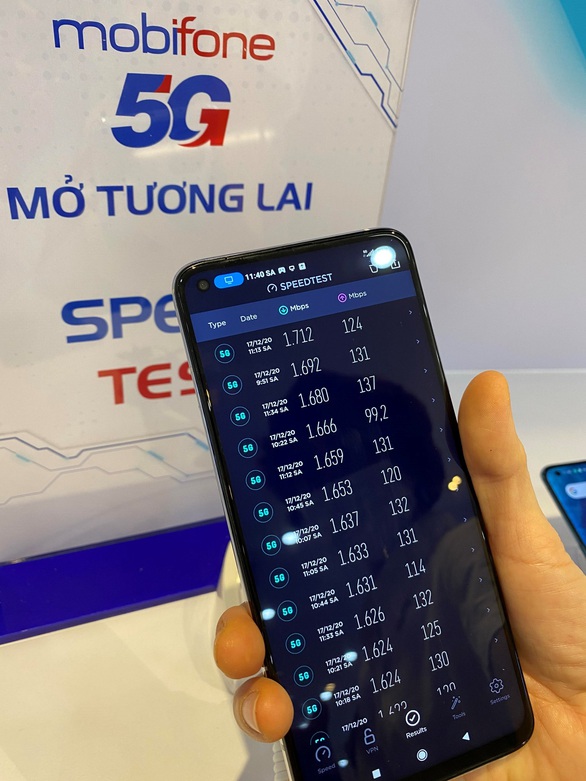 Tốc độ download mạng 5G MobiFone: lập đỉnh với hơn 1,7Gbps - Ảnh 2. Tốc độ download mạng 5G MobiFone: lập đỉnh với hơn 1,7Gbps - Ảnh 2.