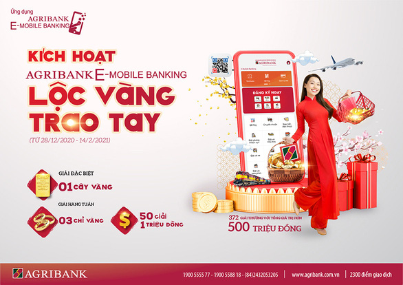 Cơ hội trúng 1 lượng vàng khi ‘Kích hoạt Agribank E-Mobile Banking’ - Ảnh 1.