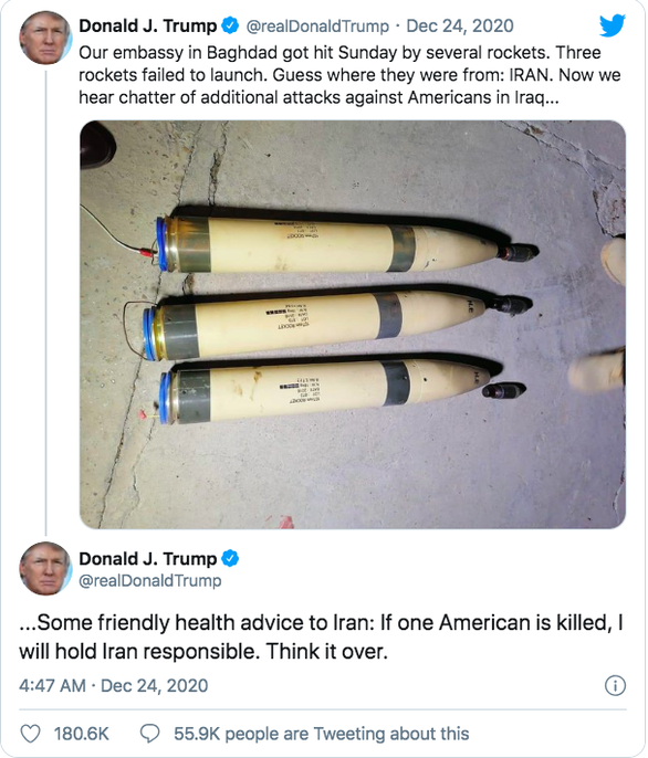 Ông Trump: Nếu 1 người Mỹ bị giết, tôi sẽ bắt Iran chịu trách nhiệm’ - Ảnh 2.