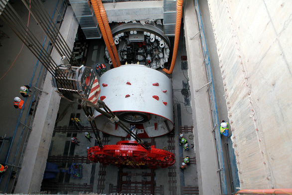 Lắp khiên đào, hoàn thiện robot đào hầm đường metro Nhổn - ga Hà Nội - Ảnh 5.