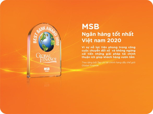 MSB được vinh danh là Ngân hàng tốt nhất Việt Nam năm 2020 - Ảnh 1.