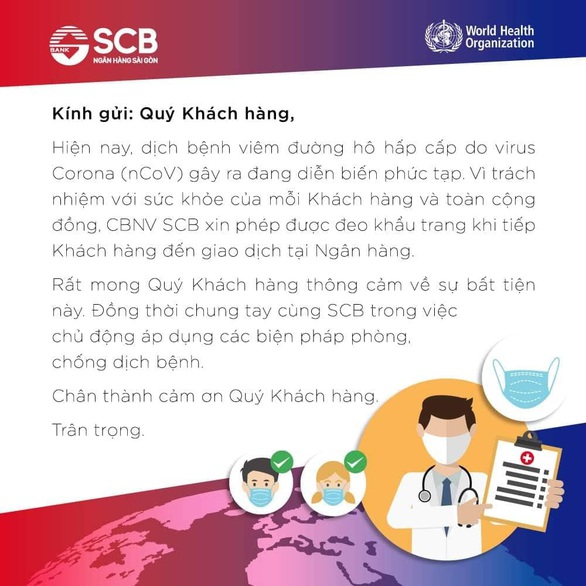 Ngân hàng Nhà nước: đến ngân hàng giao dịch không phải tháo khẩu trang - Ảnh 2. Ngân hàng Nhà nước: đến ngân hàng giao dịch không phải tháo khẩu trang - Ảnh 2.