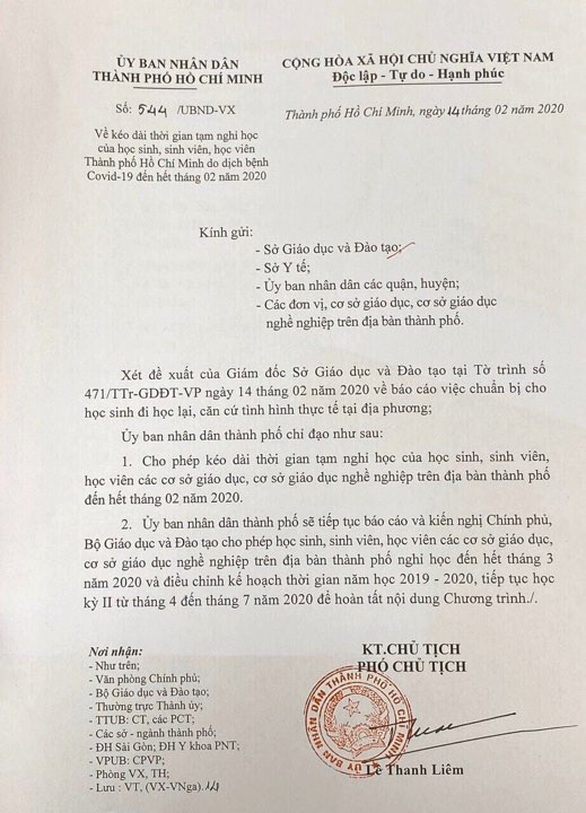 TP.HCM sẽ kiến nghị Chính phủ cho học sinh, sinh viên nghỉ học hết tháng 3-2020 - Ảnh 2. TP.HCM sẽ kiến nghị Chính phủ cho học sinh, sinh viên nghỉ học hết tháng 3-2020 - Ảnh 2.