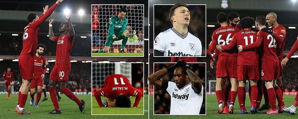 Thắng ngược West Ham, Liverpool thẳng tiến đến ngôi vô địch - Ảnh 1. Thắng ngược West Ham, Liverpool thẳng tiến đến ngôi vô địch - Ảnh 1.