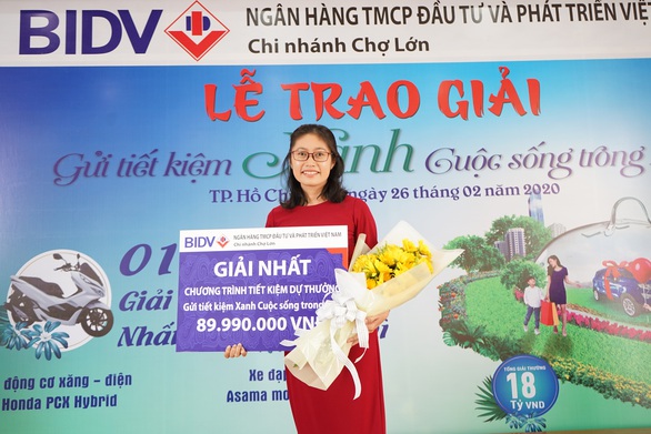 BIDV Chợ Lớn trao giải Gửi tiết kiệm Xanh, cuộc sống trong lành - Ảnh 2. BIDV Chợ Lớn trao giải Gửi tiết kiệm Xanh, cuộc sống trong lành - Ảnh 2.