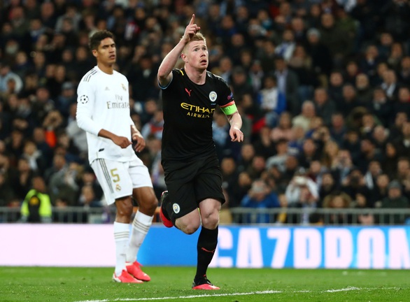 De Bruyne hóa thánh, Man City thắng ngược Real Madrid tại Bernabeu - Ảnh 2. De Bruyne hóa thánh, Man City thắng ngược Real Madrid tại Bernabeu - Ảnh 2.