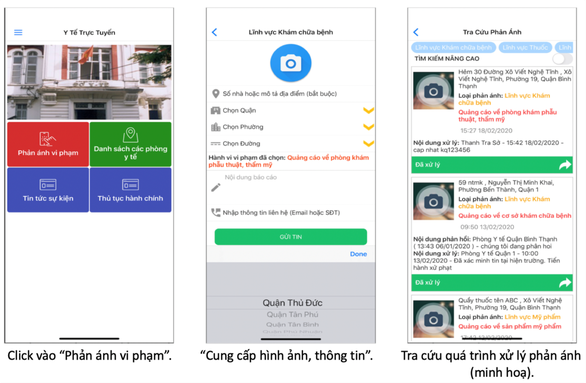 TP.HCM xử lý phản ánh y tế trong 72 giờ qua ứng dụng Y tế trực tuyến - Ảnh 1. TP.HCM xử lý phản ánh y tế trong 72 giờ qua ứng dụng Y tế trực tuyến - Ảnh 1.