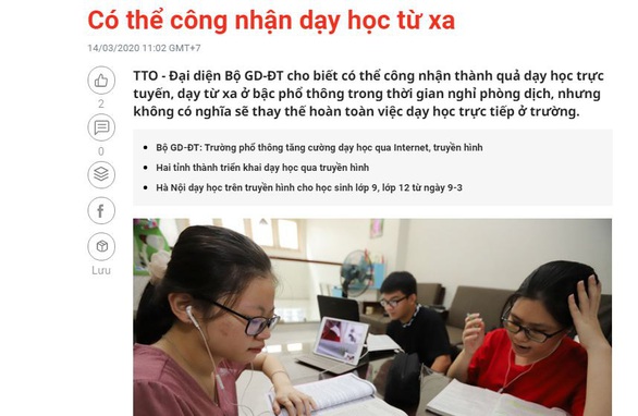 Cần suy nghĩ nghiêm túc về dạy học từ xa - Ảnh 1. Cần suy nghĩ nghiêm túc về dạy học từ xa - Ảnh 1.