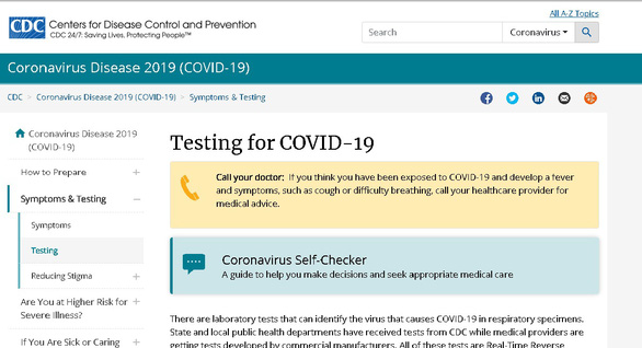 CDC Mỹ dùng chatbot giúp dân tự chẩn đoán COVID-19 - Ảnh 1.