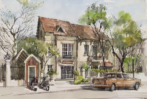 Hà Nội yêu thương, Hà Nội lạ kỳ qua ký họa mùa COVID-19 - Ảnh 19. Hà Nội yêu thương, Hà Nội lạ kỳ qua ký họa mùa COVID-19 - Ảnh 19.