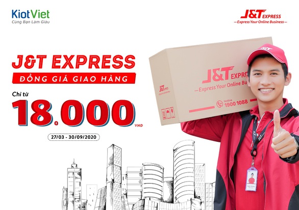 J&T Express đồng giá giao hàng chỉ từ 18.000 đồng trên KiotViet - Ảnh 1. J&T Express đồng giá giao hàng chỉ từ 18.000 đồng trên KiotViet - Ảnh 1.