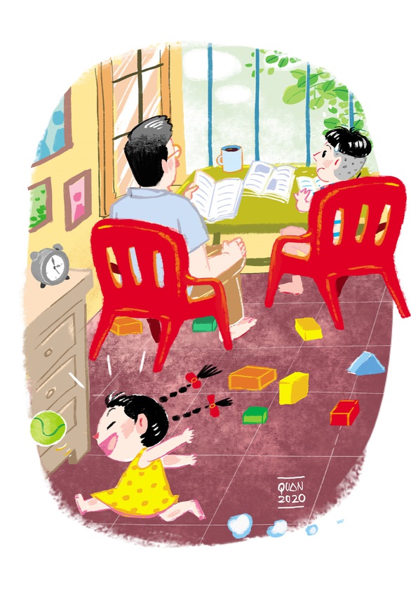 Lớp học ở nhà, ngày dài hóa trong trẻo - Ảnh 1. Lớp học ở nhà, ngày dài hóa trong trẻo - Ảnh 1.