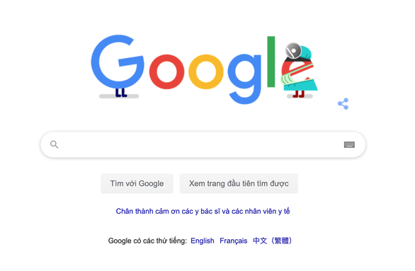 Google khởi xướng tuần lễ tri ân người đầu tuyến chống dịch COVID-19 - Ảnh 1. Google khởi xướng tuần lễ tri ân người đầu tuyến chống dịch COVID-19 - Ảnh 1.