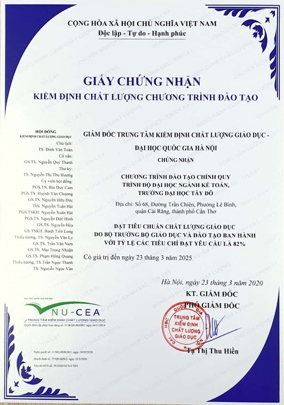 Trường đại học Tây Đô tăng cường công tác đảm bảo chất lượng giáo dục - Ảnh 4. Trường đại học Tây Đô tăng cường công tác đảm bảo chất lượng giáo dục - Ảnh 4.