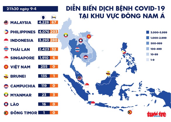 Dịch COVID-19 chiều 9-4: Tây Ban Nha hơn 15.000 ca tử vong, số nhiễm ở Nhật vượt mốc 5.000 - Ảnh 2. Dịch COVID-19 chiều 9-4: Tây Ban Nha hơn 15.000 ca tử vong, số nhiễm ở Nhật vượt mốc 5.000 - Ảnh 2.
