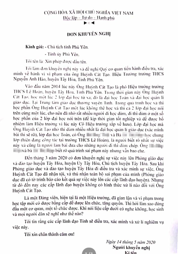 Hiệu phó nhờ giáo viên làm thay bài kiểm tra khi học đại học - Ảnh 1. Hiệu phó nhờ giáo viên làm thay bài kiểm tra khi học đại học - Ảnh 1.