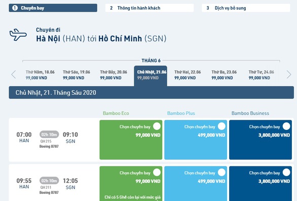 Bamboo Airways tăng tần suất chặng Hà Nội - TP.HCM lên 16 chuyến/ngày - Ảnh 2. Bamboo Airways tăng tần suất chặng Hà Nội - TP.HCM lên 16 chuyến/ngày - Ảnh 2.