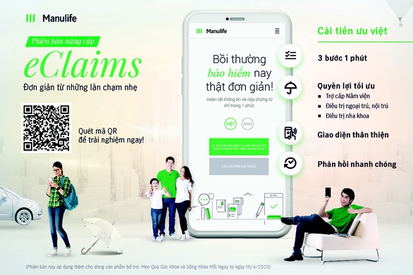 Manulife mở rộng yêu cầu nộp quyền lợi bảo hiểm bằng eClaims - Ảnh 1. Manulife mở rộng yêu cầu nộp quyền lợi bảo hiểm bằng eClaims - Ảnh 1.
