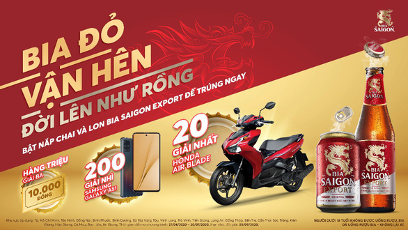 SABECO dành hơn 80 tỉ đồng làm quà tặng cho khách hàng Bia Saigon Export - Ảnh 1. SABECO dành hơn 80 tỉ đồng làm quà tặng cho khách hàng Bia Saigon Export - Ảnh 1.