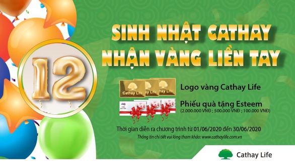 Chương trình khuyến mại mừng sinh nhật lần thứ 12 cùng Cathay - Ảnh 1. Chương trình khuyến mại mừng sinh nhật lần thứ 12 cùng Cathay - Ảnh 1.