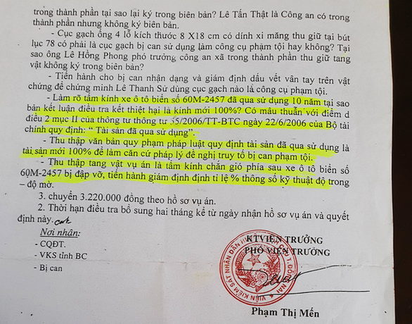 4 năm định giá kính xe hơi, 7 lần trả hồ sơ: Phạt 6 tháng tù, hưởng án treo - Ảnh 2. 4 năm định giá kính xe hơi, 7 lần trả hồ sơ: Phạt 6 tháng tù, hưởng án treo - Ảnh 2.