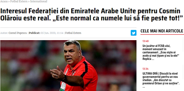 HLV Cosmin Olaroiu được mời dẫn dắt đội tuyển UAE chuẩn bị cho trận gặp Việt Nam - Ảnh 1. HLV Cosmin Olaroiu được mời dẫn dắt đội tuyển UAE chuẩn bị cho trận gặp Việt Nam - Ảnh 1.
