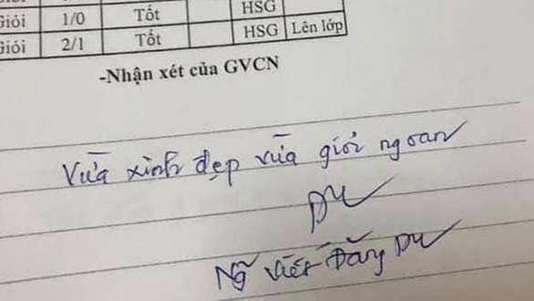 ‘Cô gái vàng trong làng lãnh đạo’… đi vào lời phê của thầy giáo - Ảnh 1. ‘Cô gái vàng trong làng lãnh đạo’… đi vào lời phê của thầy giáo - Ảnh 1.